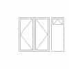 Double Doors & Right Tall Window with Opener +£1,795.00