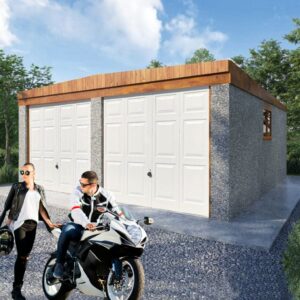 Pent Standard Bike Double Garage