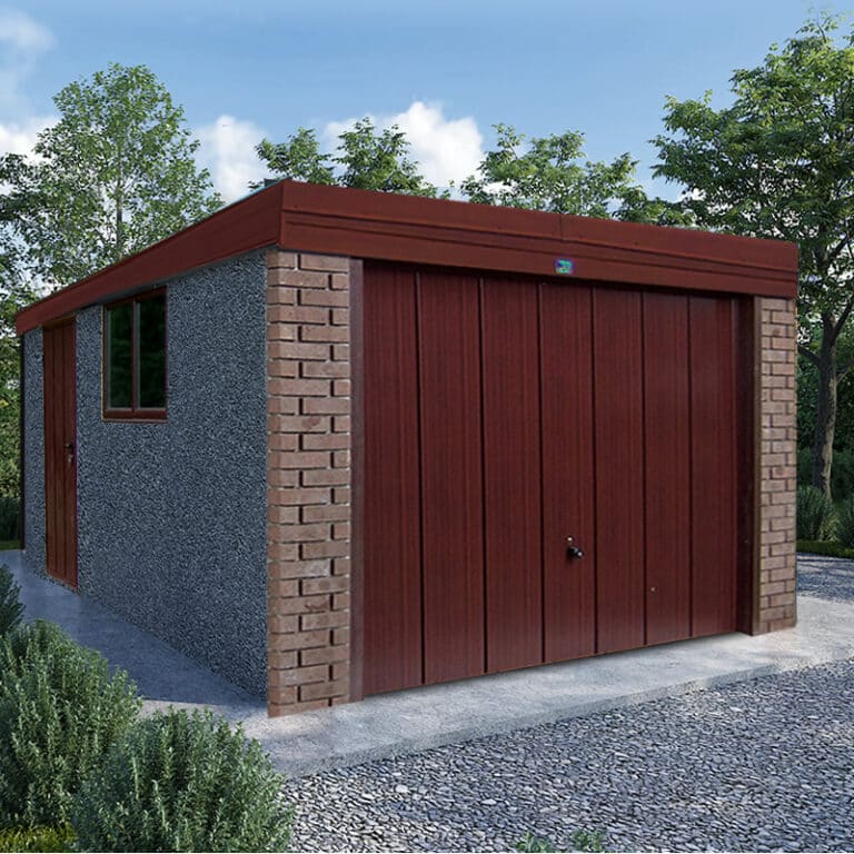 Rosewood Knight Woodthrope Flat Roof Concrete Garage