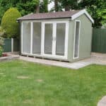 Garden Office with shingle roof in Rhyl