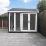 Garden Office with shingle roof in Rhyl