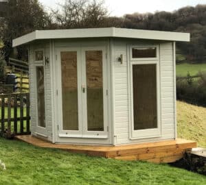 Insulated corner garden room Cheshire