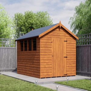 8x6 apex garden shed treated range