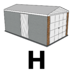 Concrete Garage Side Door Position H