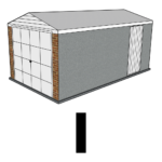 Concrete Garage Side Door Position I