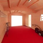 44mm Timber Log Garage Inside Ted