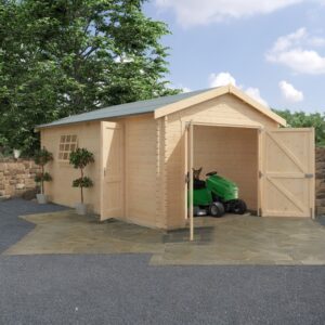 44mm Timber Log garage Ted