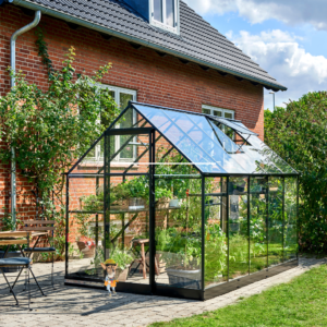 6x10 Qube Greenhouse Double Doors Black