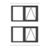 2 x T3 Lea 795mm wide x 1200mm window inc top opener +£720.00