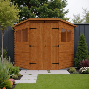 Corner T&G Garden Shed
