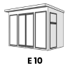 10ft Wide Denbigh Summerhouse Front E