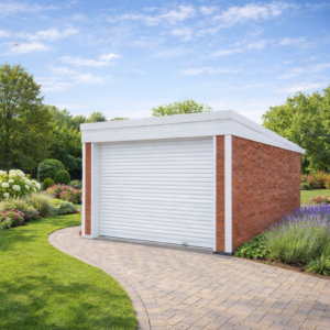 Pent Steel Garage Insulated